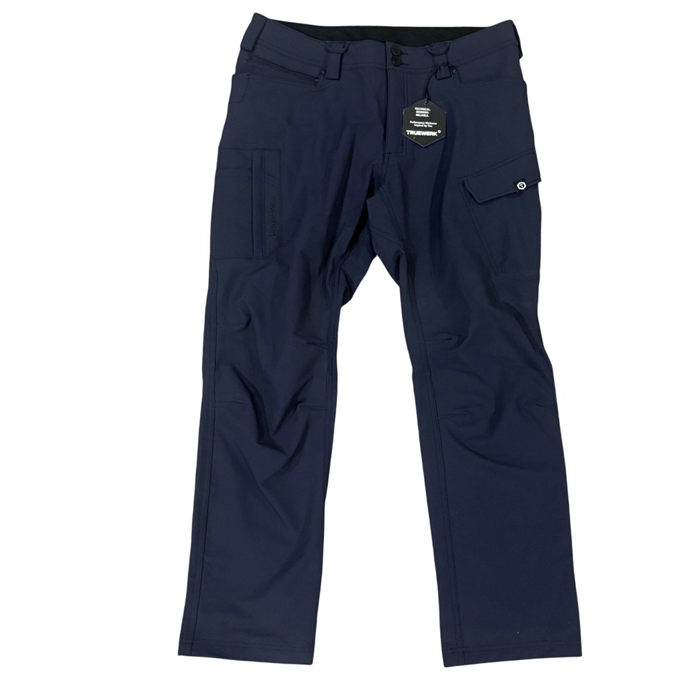 Truewerk T2 WerkPants Mens 34x30 Black Softshell Technical Work Cargo Pants